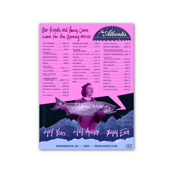 The Atlantis "First 44" Poster (Pink/Blue)